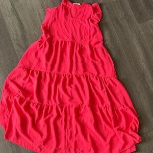 Red coral shop betsy sized medium dress